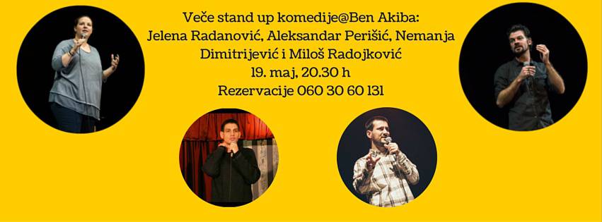 Veče stand up komedije @ Ben Akiba comedy club bar
