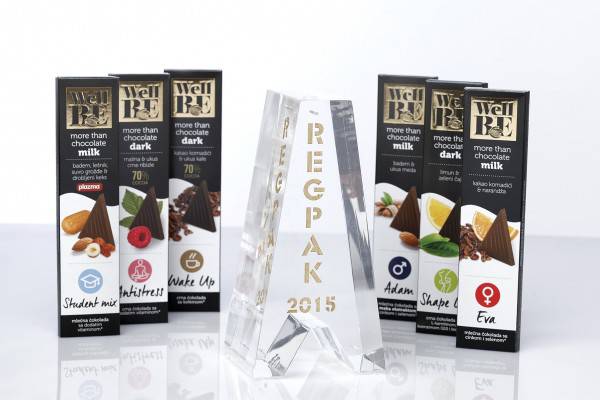 WellBE cokolade dobitnik regionalne nagrade REGPAK za originalnu ambalažu e1432044394774