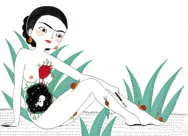 Ilustracija iz knjige Frida Kalo. Jedna biografija