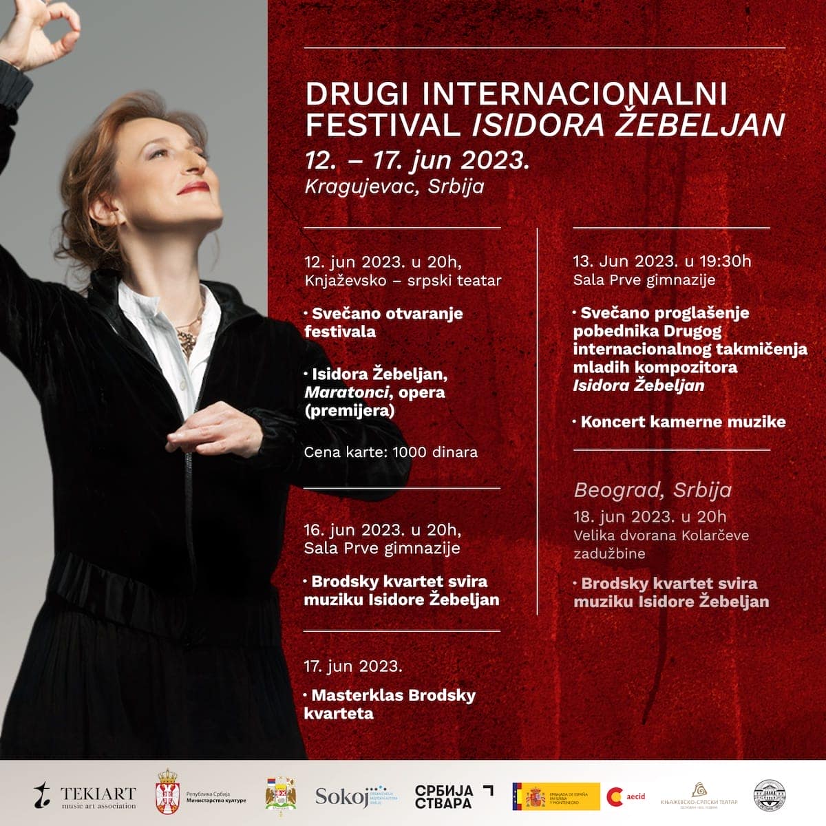 Internacionalni festival Isidora Zebeljan plakat